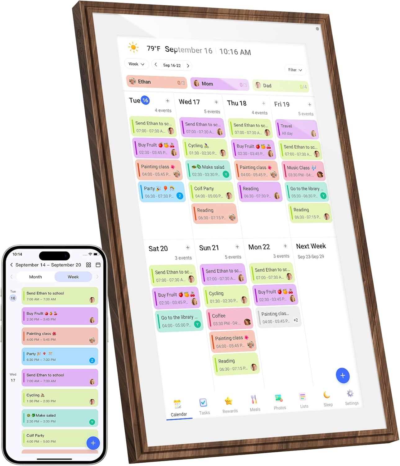 10.1 Inch Digital Calendar Chore Chart with Touchscreen - Real Life Co.