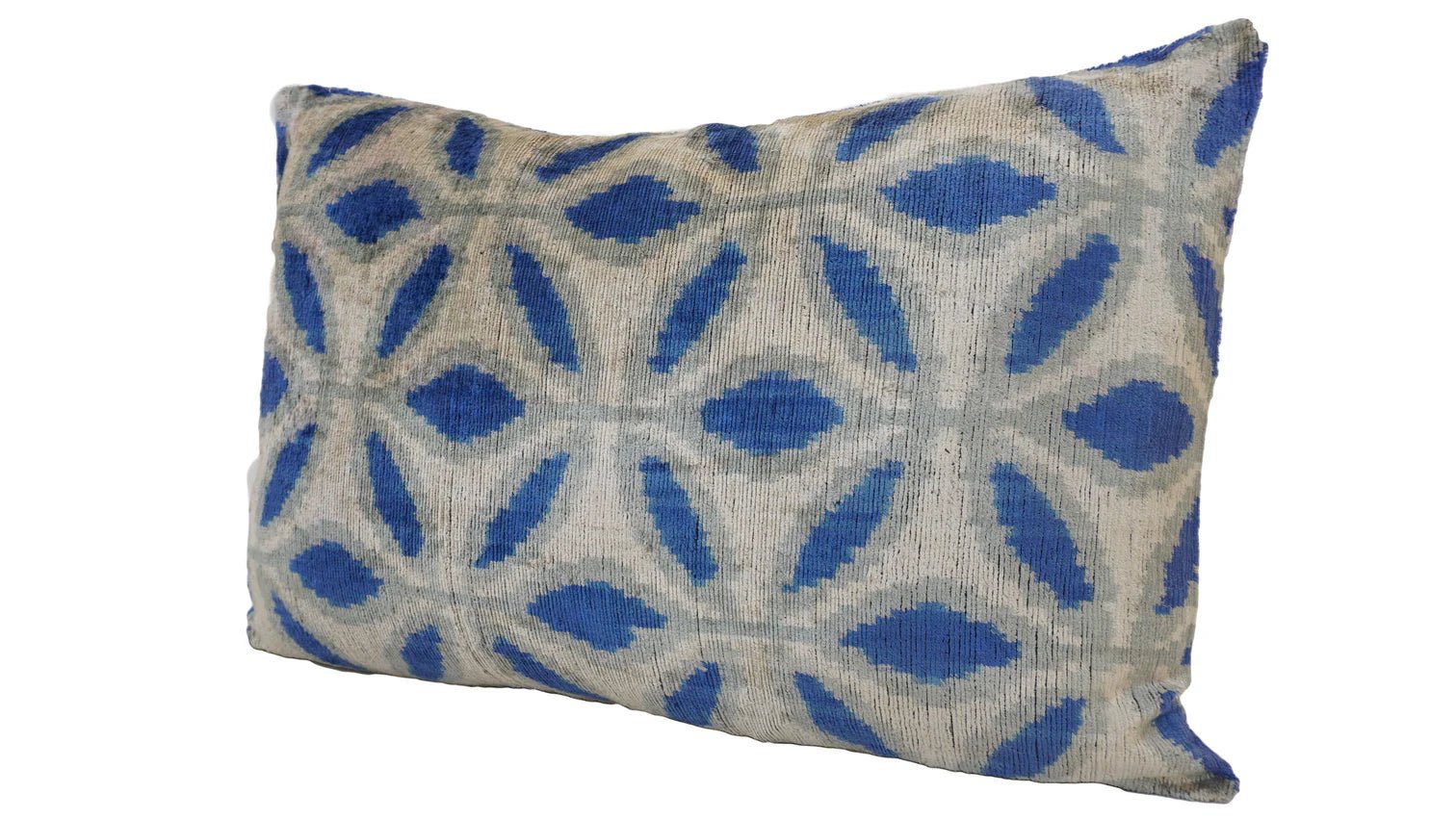 BLUE BAYOUX - IKAT SILK/VELVET PILLOWCASE - Real Life Co
