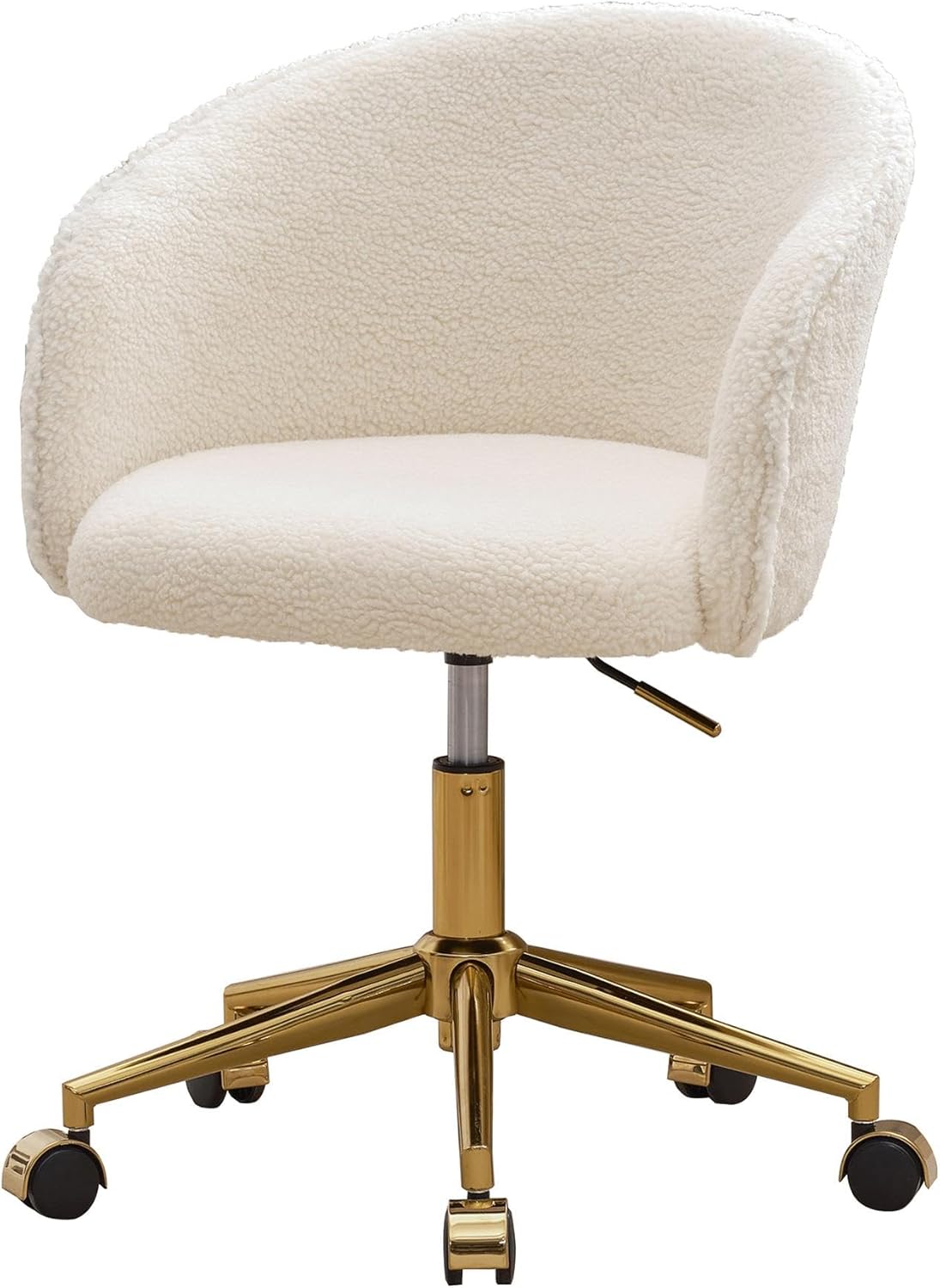 Cozy Desk Chair with Gold Base