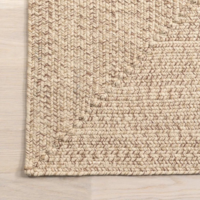 Darcy Braided Tan Indoor/Outdoor Rug - Real Life Co