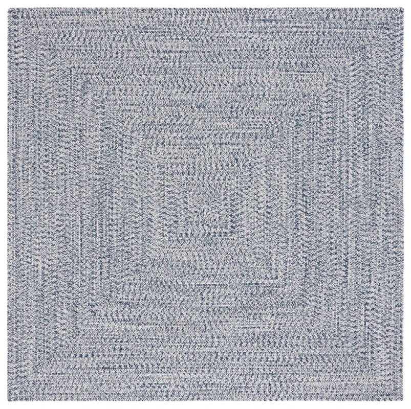 Dark Blue & Ivory Hand Woven Area Rug - Real Life Co