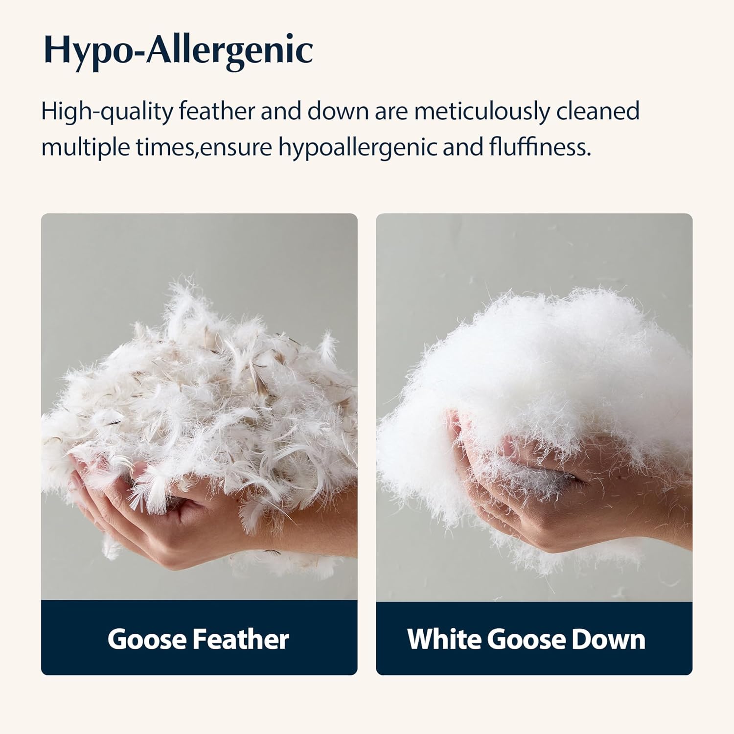 Goose Feather and down Hotel Pillows set of 2 - Real Life Co