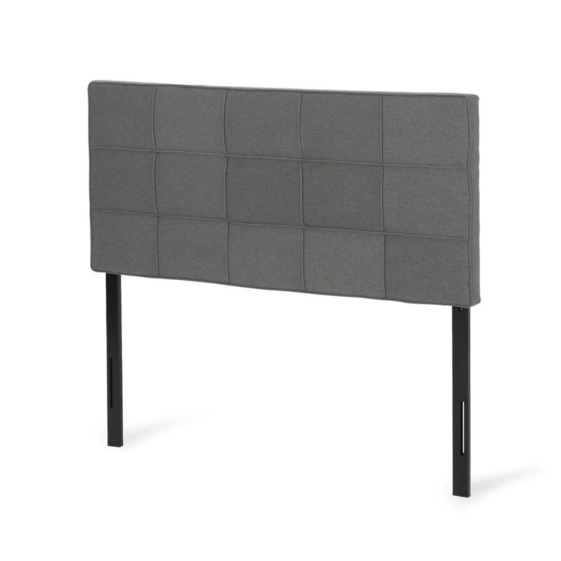 Gray Woven Upholstered Headboard