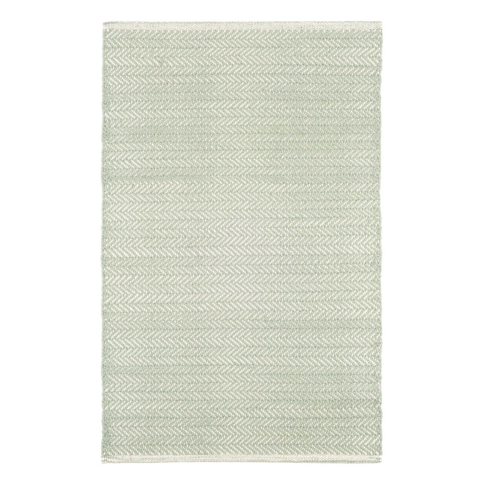 Herringbone Handwoven Cotton Rug | Ocean - Real Life Co
