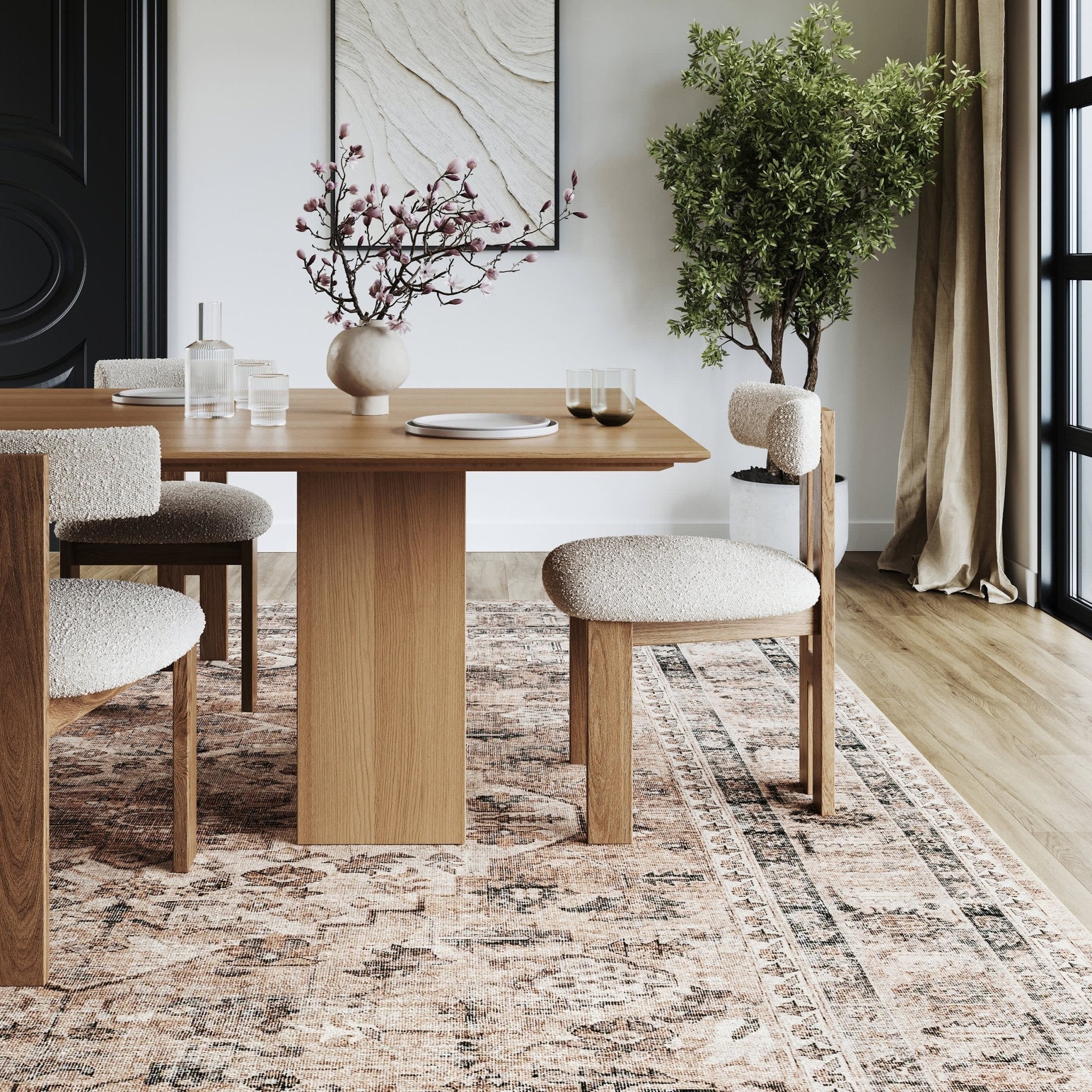 Keyara Spill Proof Washable Rug | Stone - Real Life Co