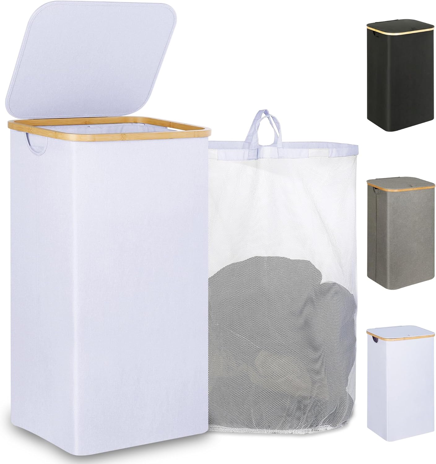 Laundry Hamper with Lid & removable bag - Real Life Co