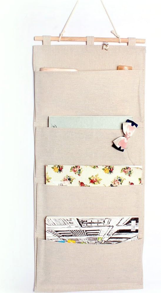 Linen/Cotton Wall Storage Organizer - Real Life Co