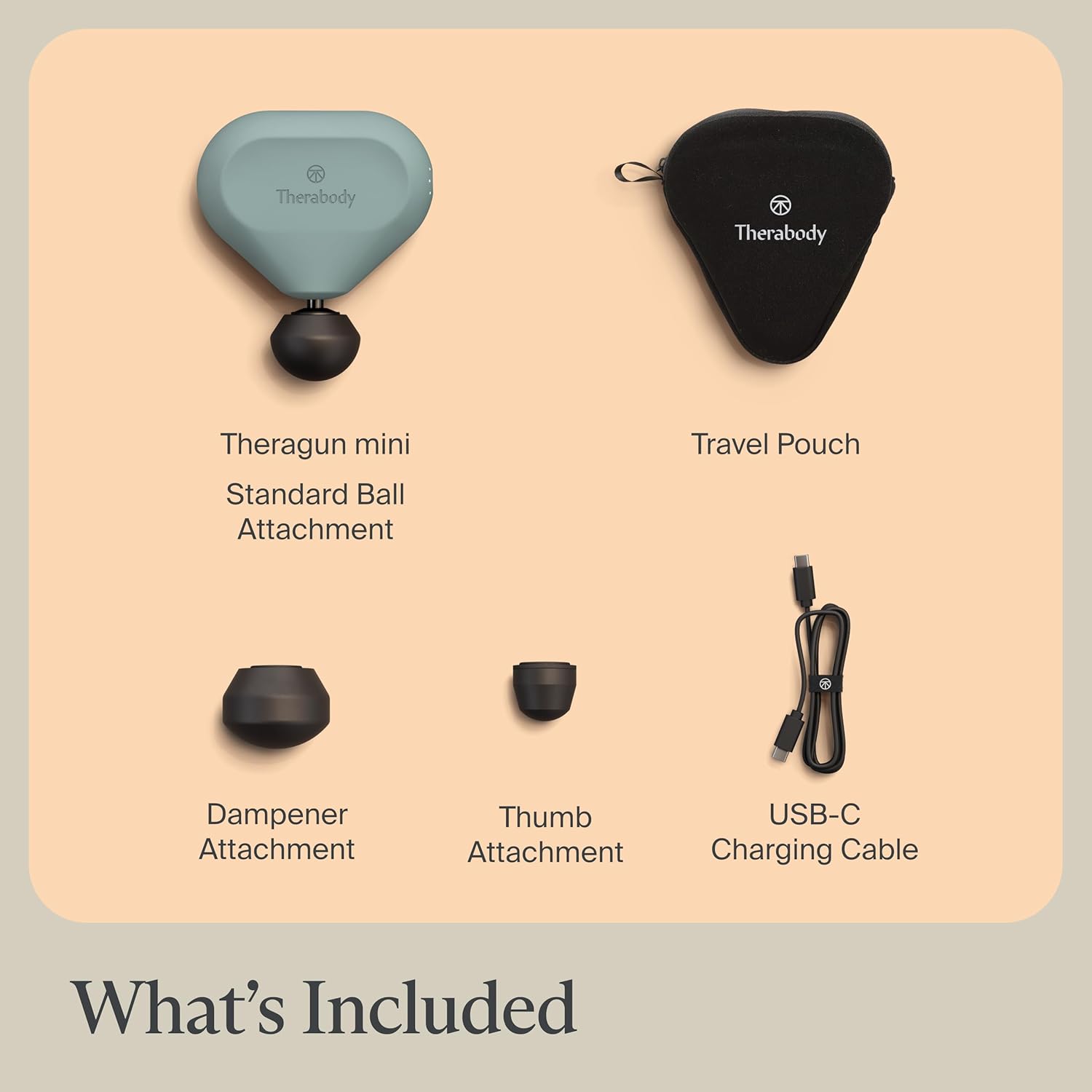 Mini (2Nd Generation) by Therabody - Handheld Electric Massage Gun - Compact Deep Tissue Treatment for Any Athlete on the Go - Portable Percussion Massager with Quietforce Technology (Green) - Real Life Co