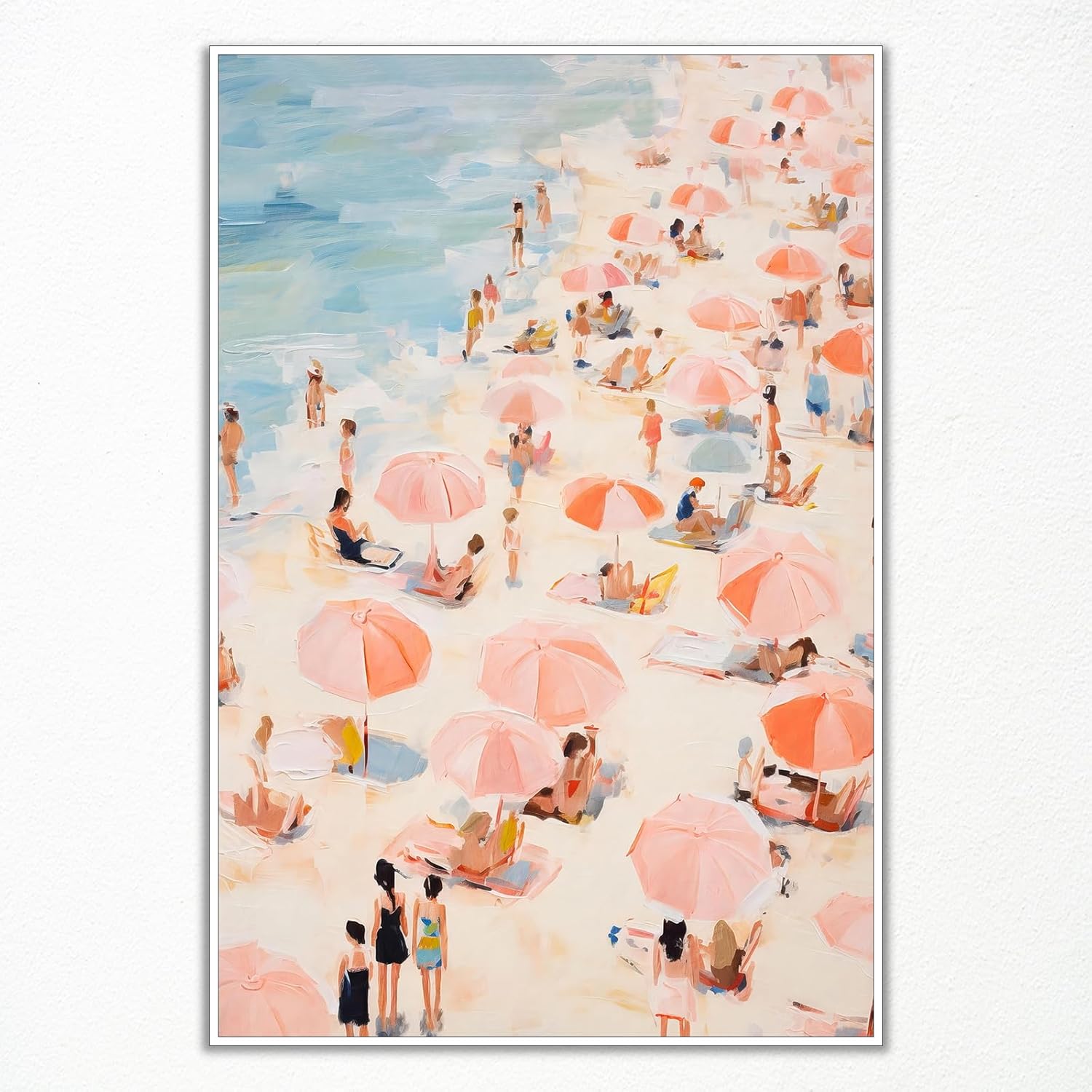 Pink Coastal Canvas Wall Art