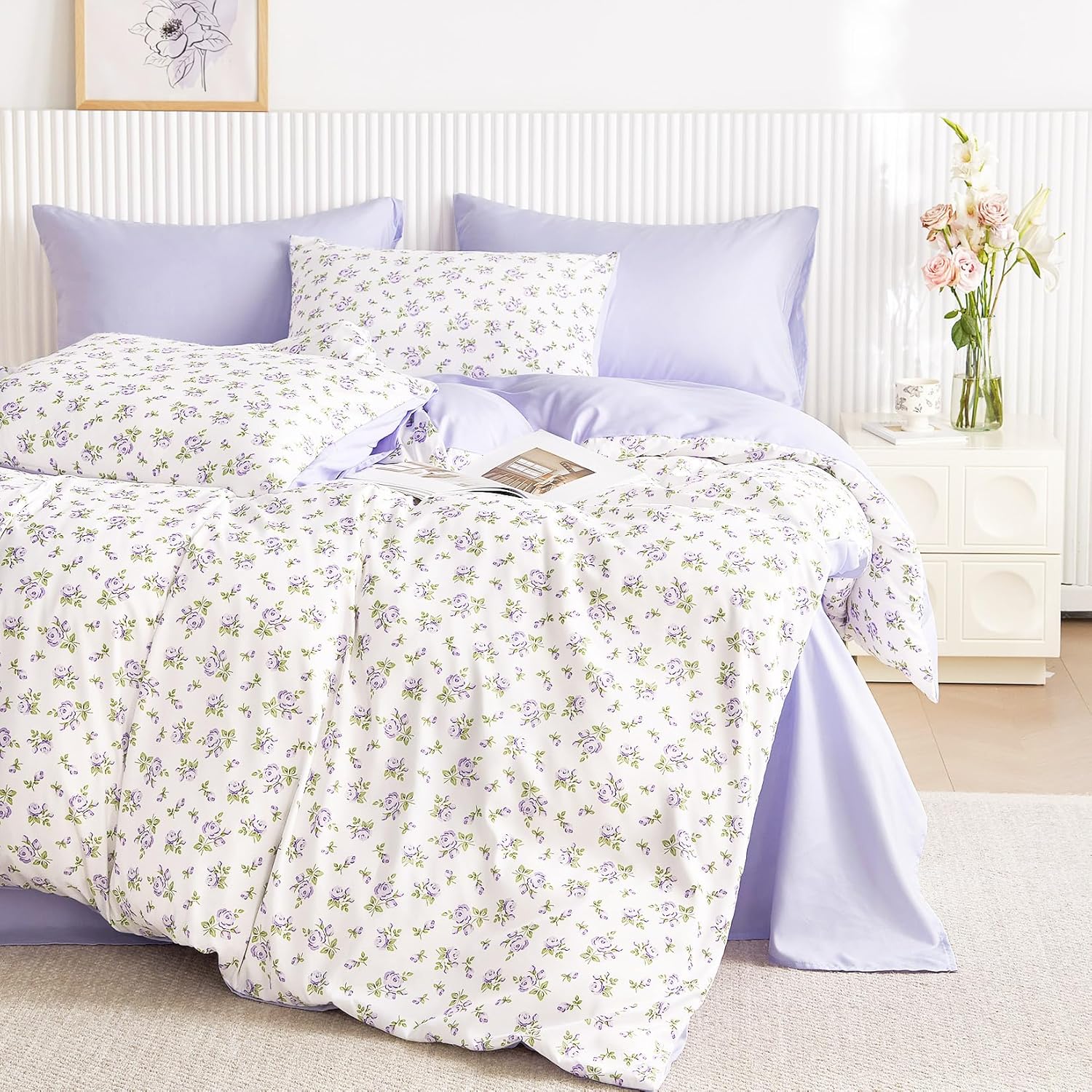 Pink Florals Comforter Set - Real Life Co