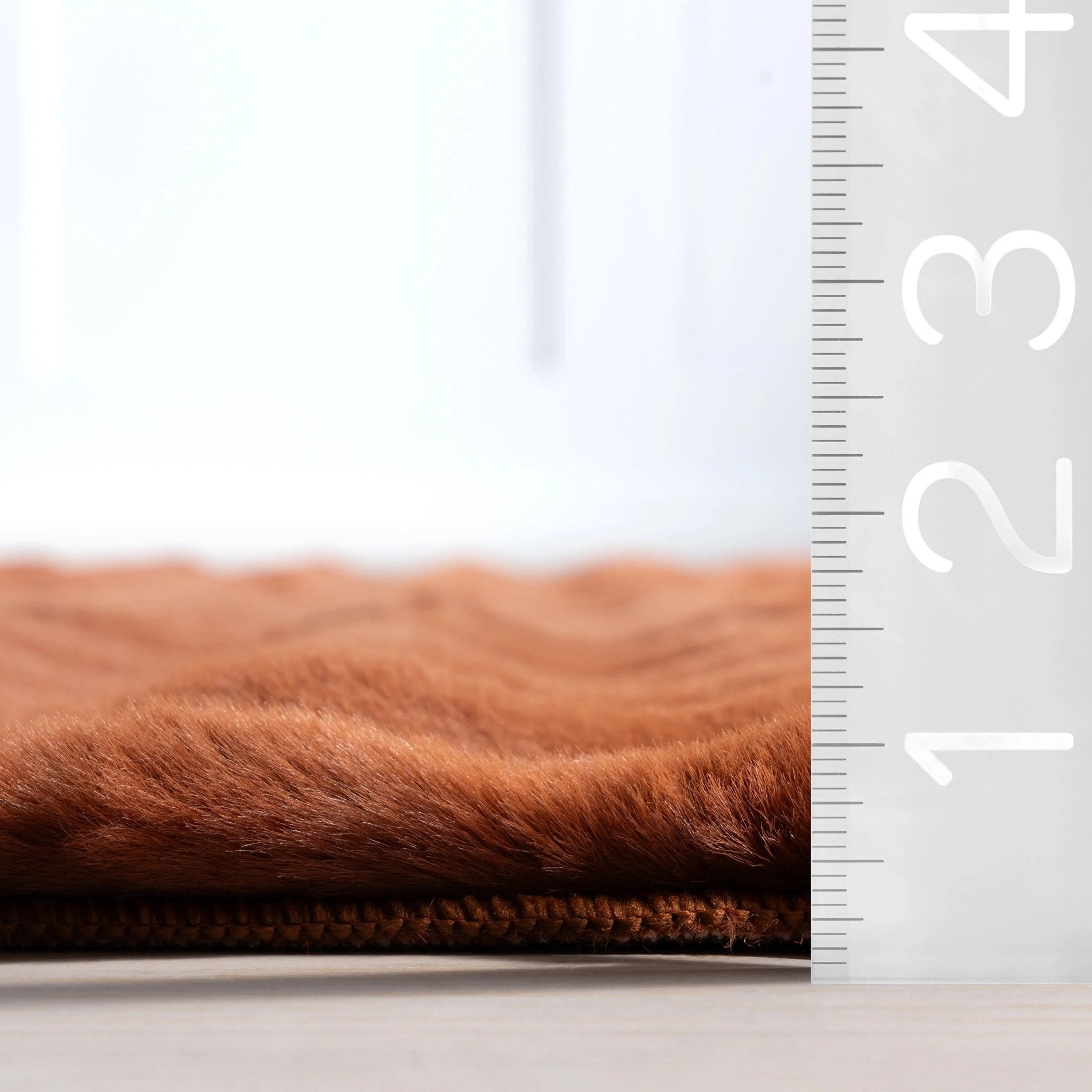 Plush Cloud Washable Rug in Brick - Real Life Co