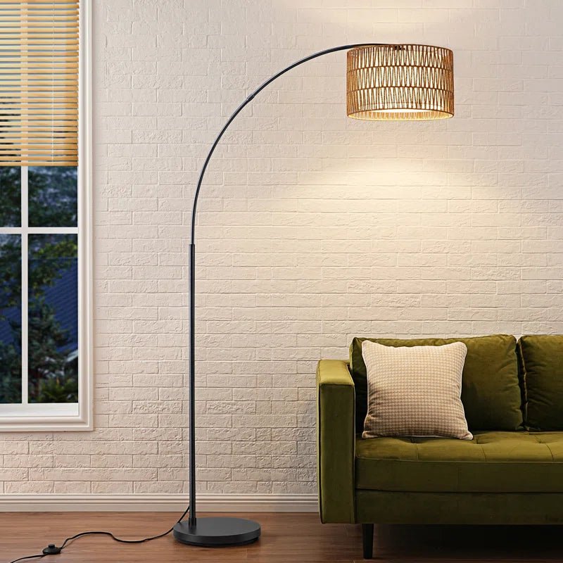 Rattan Arched Dimmable Floor Lamp - Real Life Co