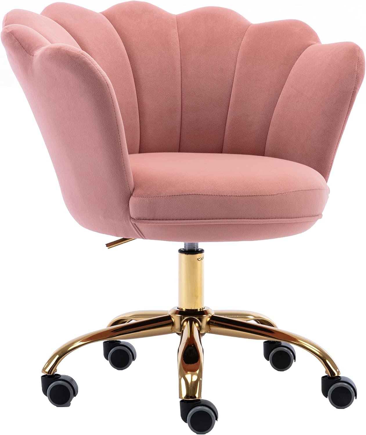 Seashell Back Swivel Vanity Desk Chair - Real Life Co