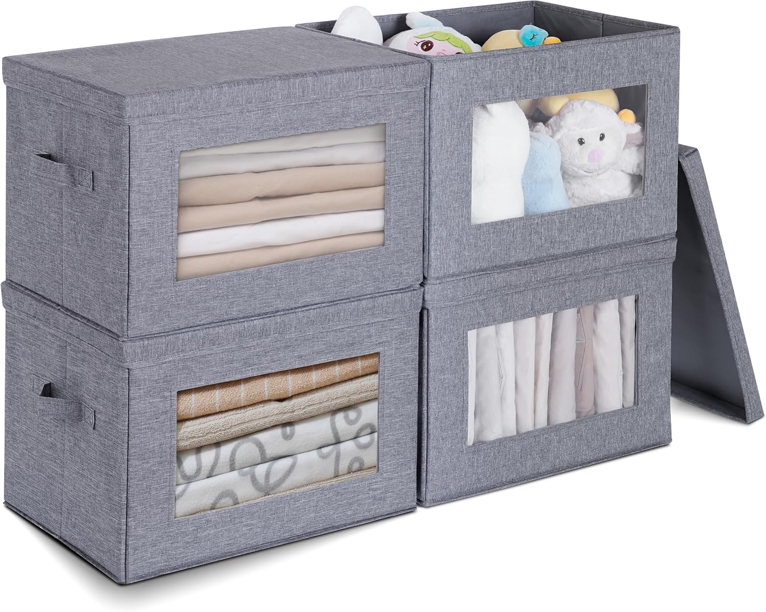 Storage Bins with Lids/ 4 pack - Real Life Co