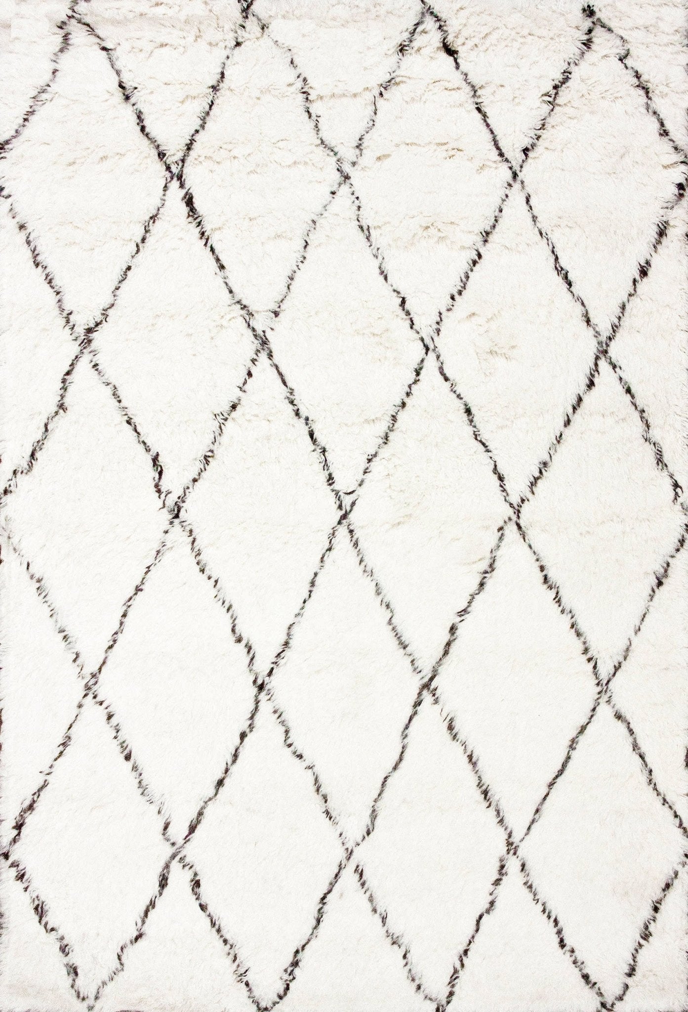 Wool Moroccan Shag Rug | Ivory - Real Life Co