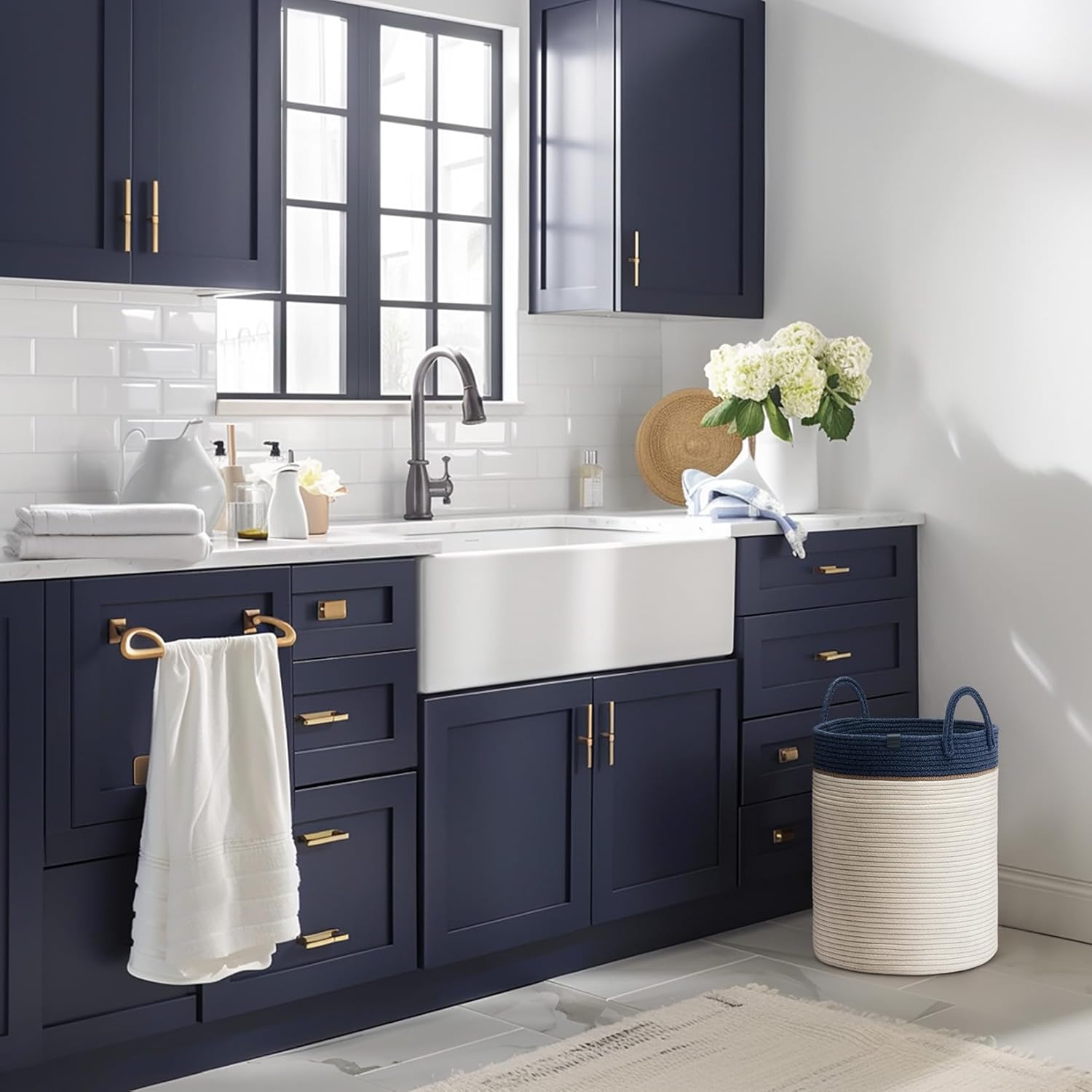 Woven Basket Rope Laundry Hamper