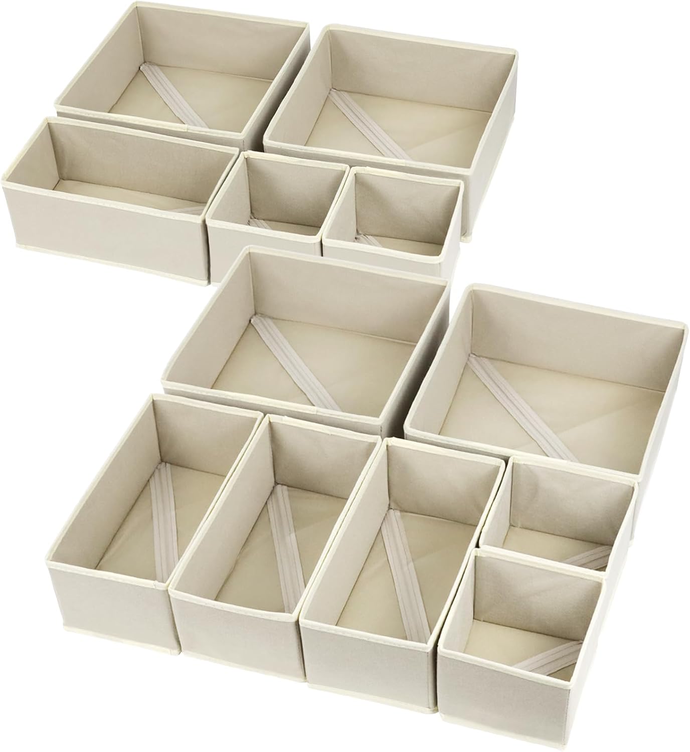 12 Pack Drawer Organizers mix and match sizes
