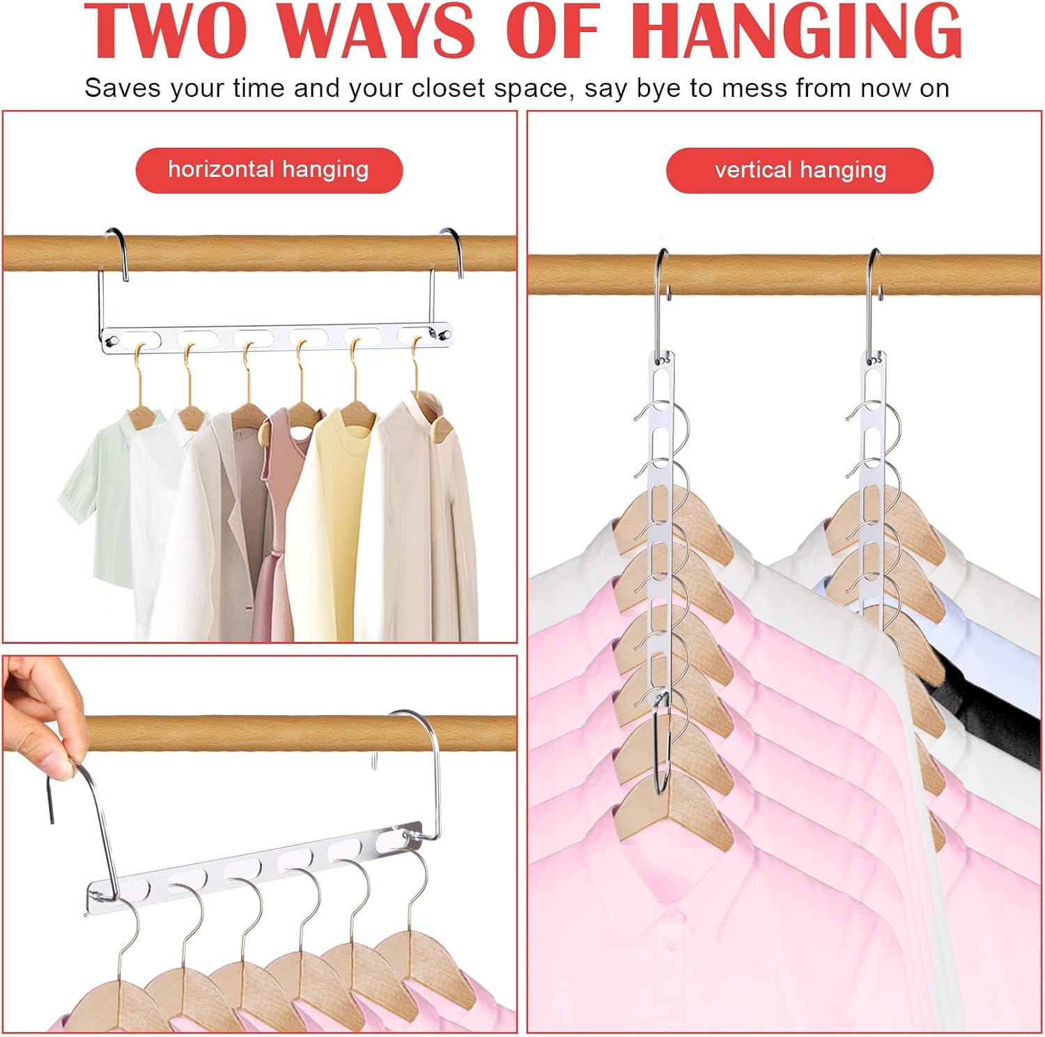 12 Pack Space Saving Hangers for Clothes