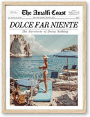 12X16 in Dolce Far Niente Vintage Headline Canvas Print - Real Life Co