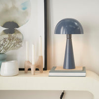 16" Blush Pink Metal Mushroom Lamp - Real Life Co