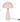 16" Blush Pink Metal Mushroom Lamp - Real Life Co