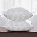 18 X 18 Throw Pillow Inserts, Firm and Fluffy Decorative Square Pillows for Couch Bed Sofa with Soft Cotton Cover White Cushion with down Alternative Pack of 2 - Real Life Co