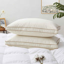 2 Pack Organic Cotton down Feather Pillows - Real Life Co