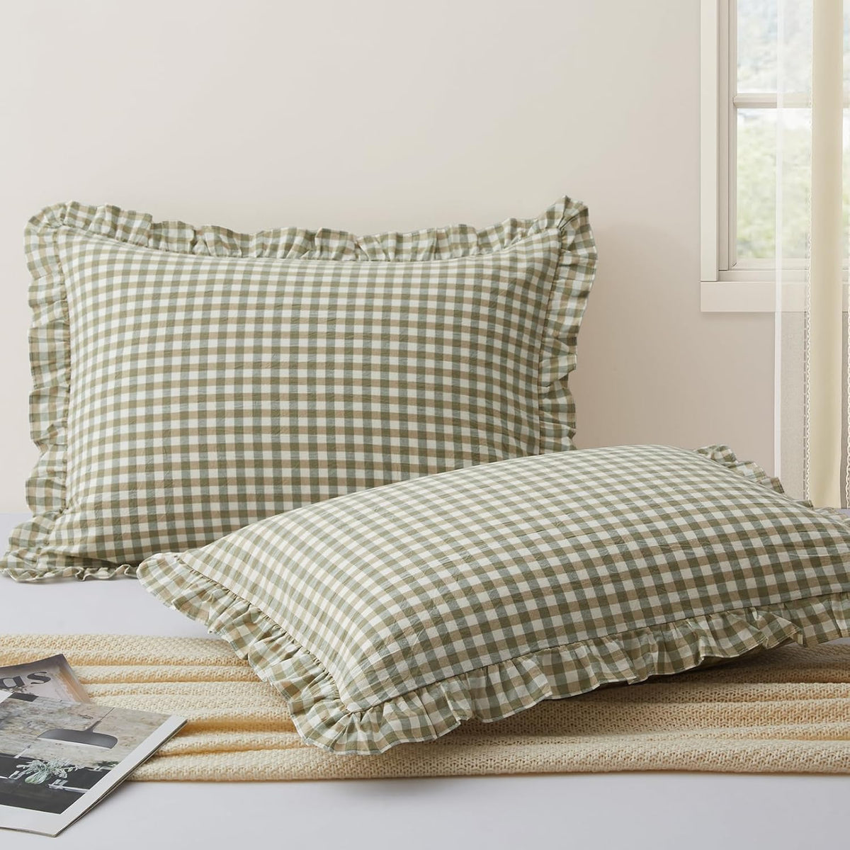 Sage Green Plaid / 20" X 36" (Pack Of 2)