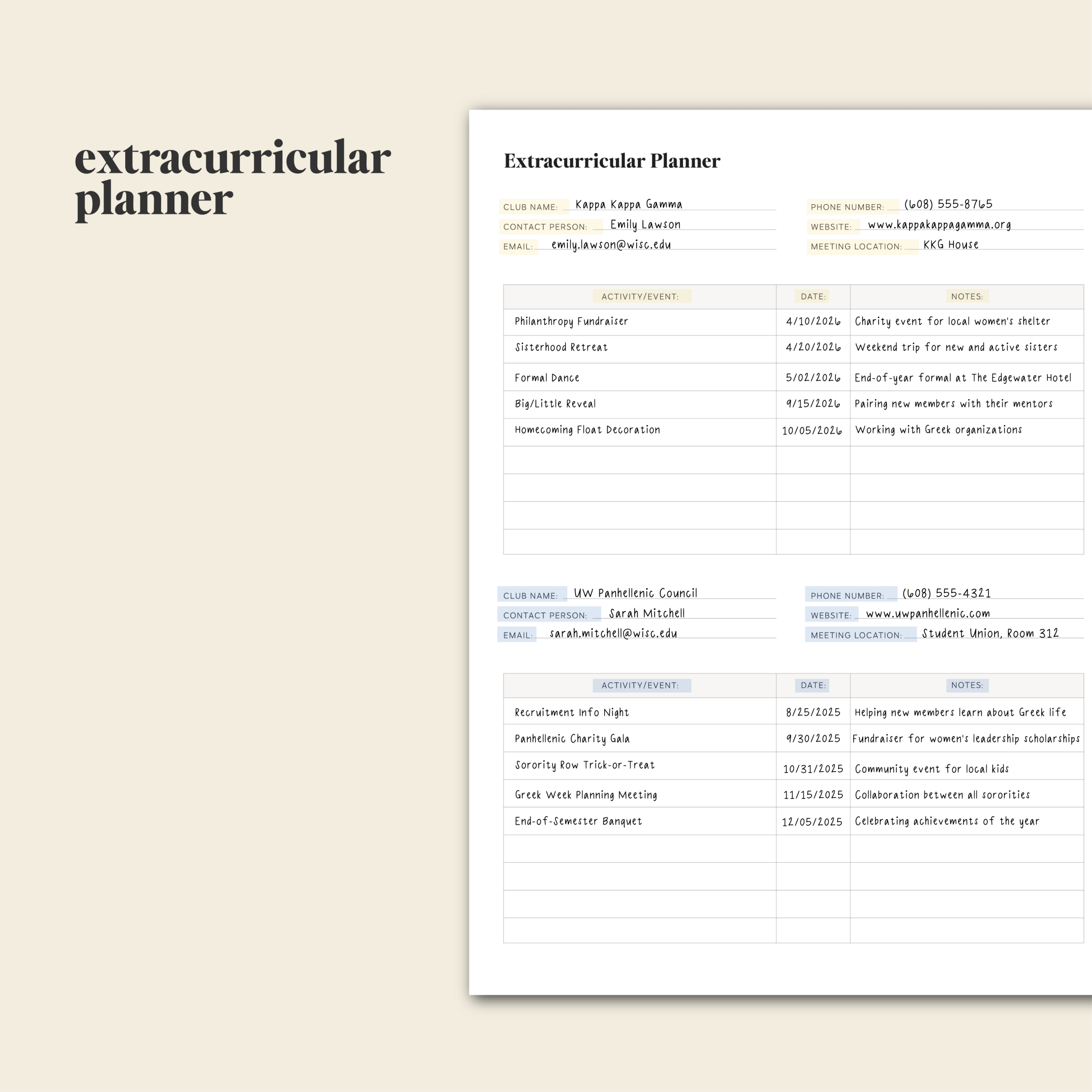 2026 College Planner - Real Life Co.