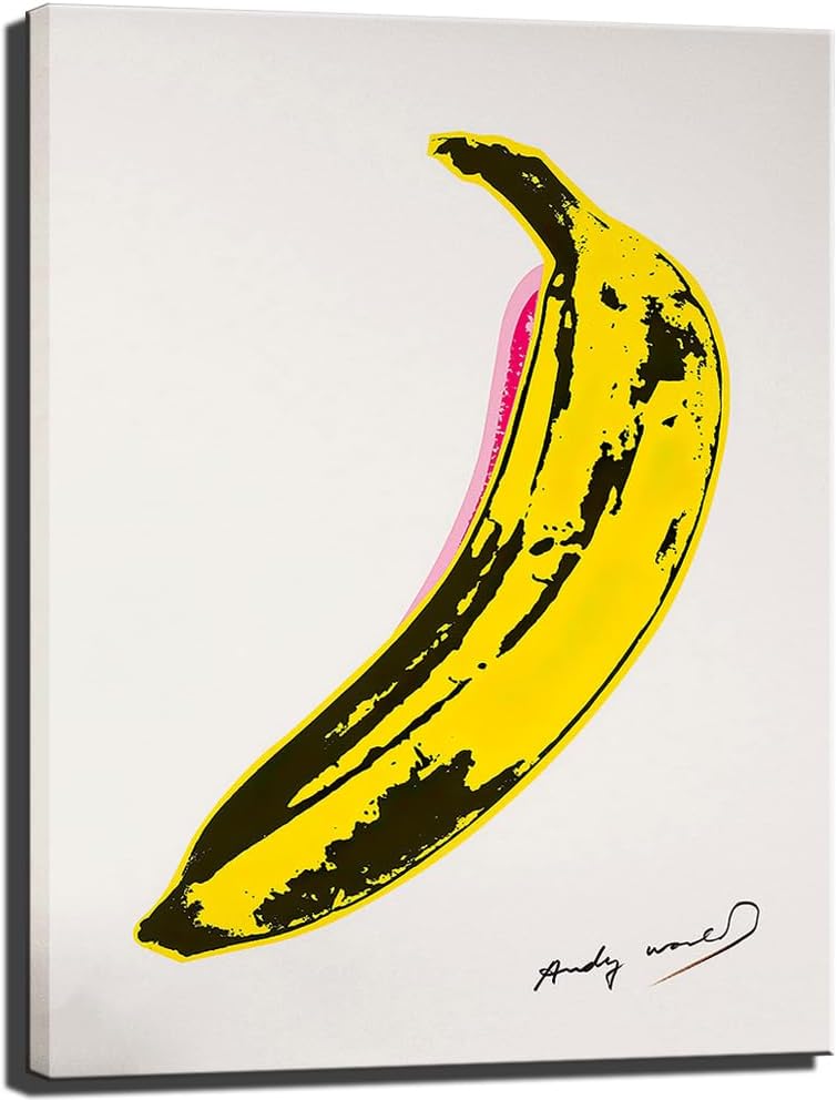 Banana Poster Pop Art Andy Warhol Poster  (Unframed/Framed) 8X10Inch