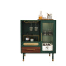 Bar Cabinet with Wine Glass Rack and Drawers - Real Life Co