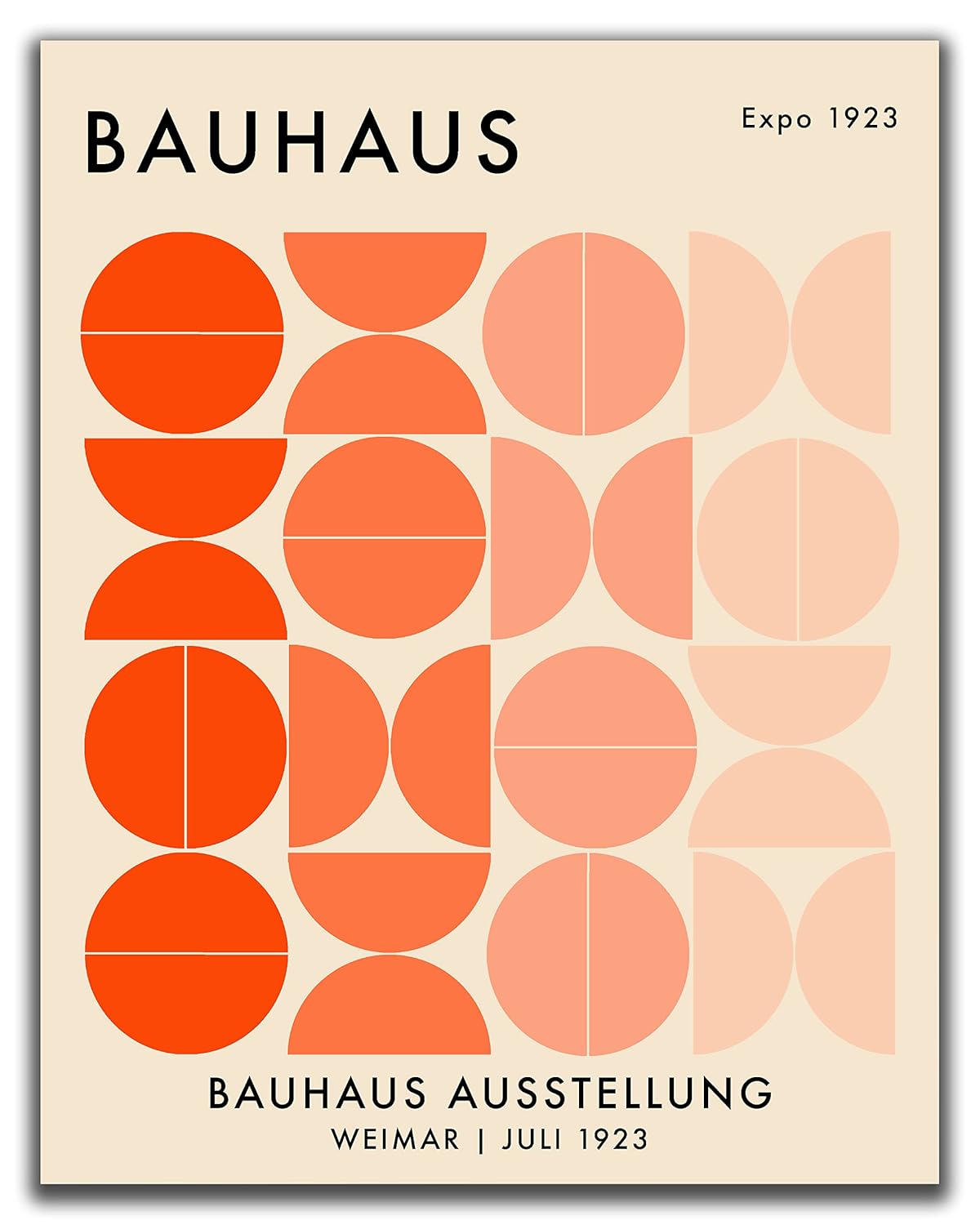 Bauhaus Mid Century Modern Wall Art - 11X14"