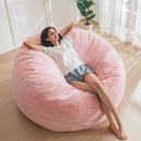 Bean Bag Chair for Adults, Large 4 Ft Bean Bag Chair with Foam Filling, Ultra Soft Fur Lazy Sofa for Living Room Bedroom, Machine Washable Cover - Real Life Co