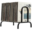 Black Vinyl Record Storage Holder Metal Stand Fits 110 Albums/Lps Organizer - Real Life Co