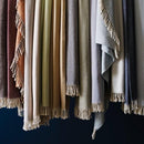 Celine Herringbone, 100% Cotton Throw Blanket - Real Life Co