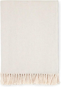 Celine Herringbone, 100% Cotton Throw Blanket - Real Life Co