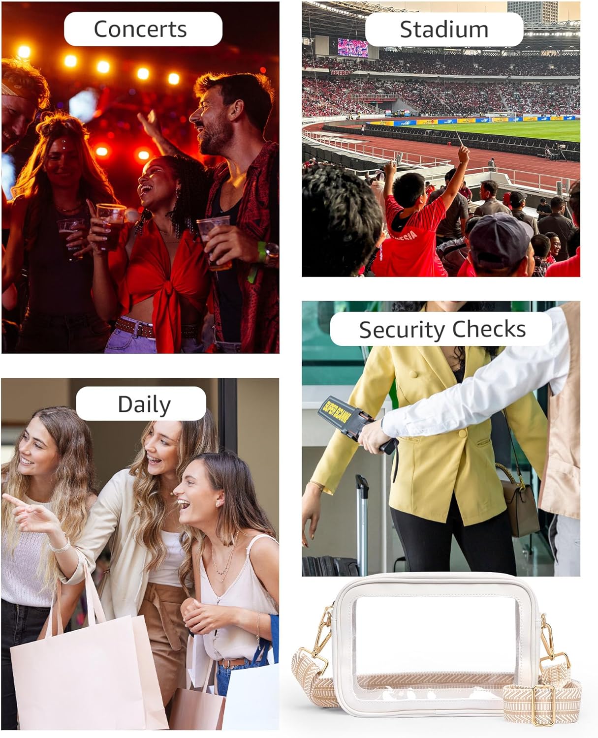 Clear Bag for Stadium Events - Real Life Co.