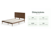 Contemporary Modern Solid Wood Platform Bed - Real Life Co.