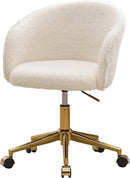 Cozy Desk Chair with Gold Base - Real Life Co