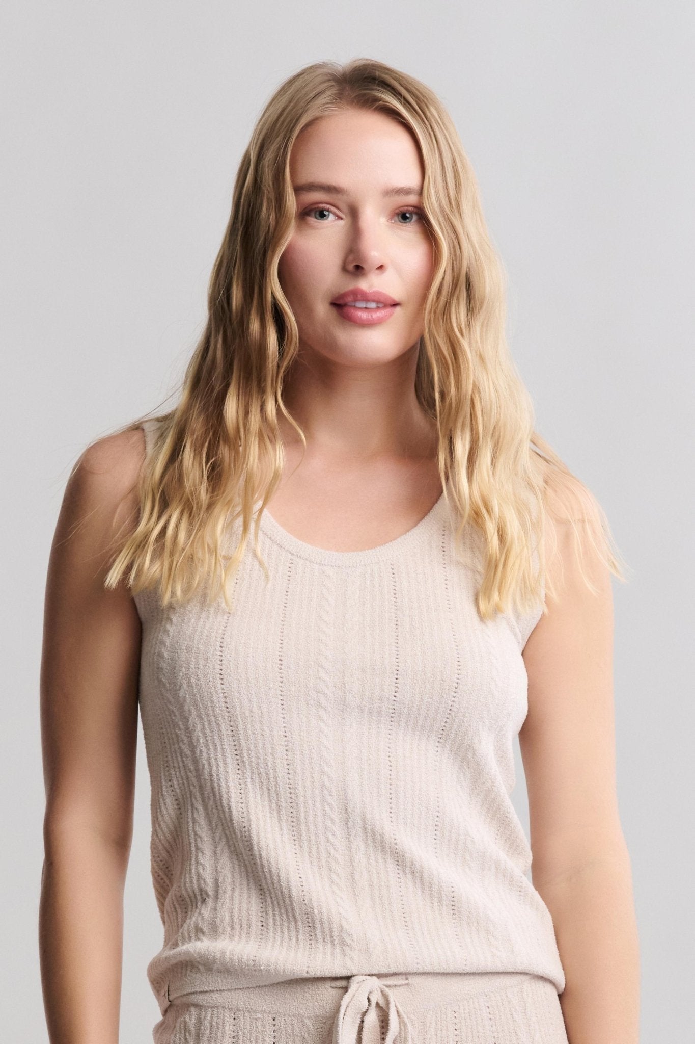 Cozychic Ultra Lite® Cable Knit Tank - Real Life Co.