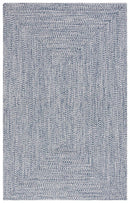 Dark Blue & Ivory Hand Woven Area Rug - Real Life Co