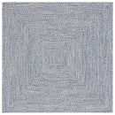 Dark Blue & Ivory Hand Woven Area Rug - Real Life Co
