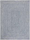 Dark Blue & Ivory Hand Woven Area Rug - Real Life Co