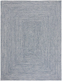 Dark Blue & Ivory Hand Woven Area Rug - Real Life Co