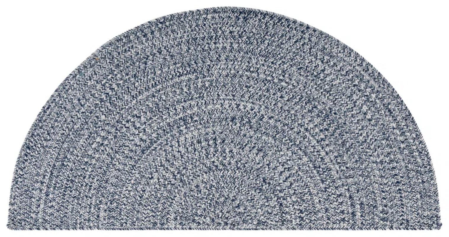 Dark Blue & Ivory Hand Woven Area Rug - Real Life Co