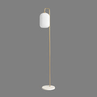 Dyson 60'' Gold/White Arched Floor Lamp - Real Life Co