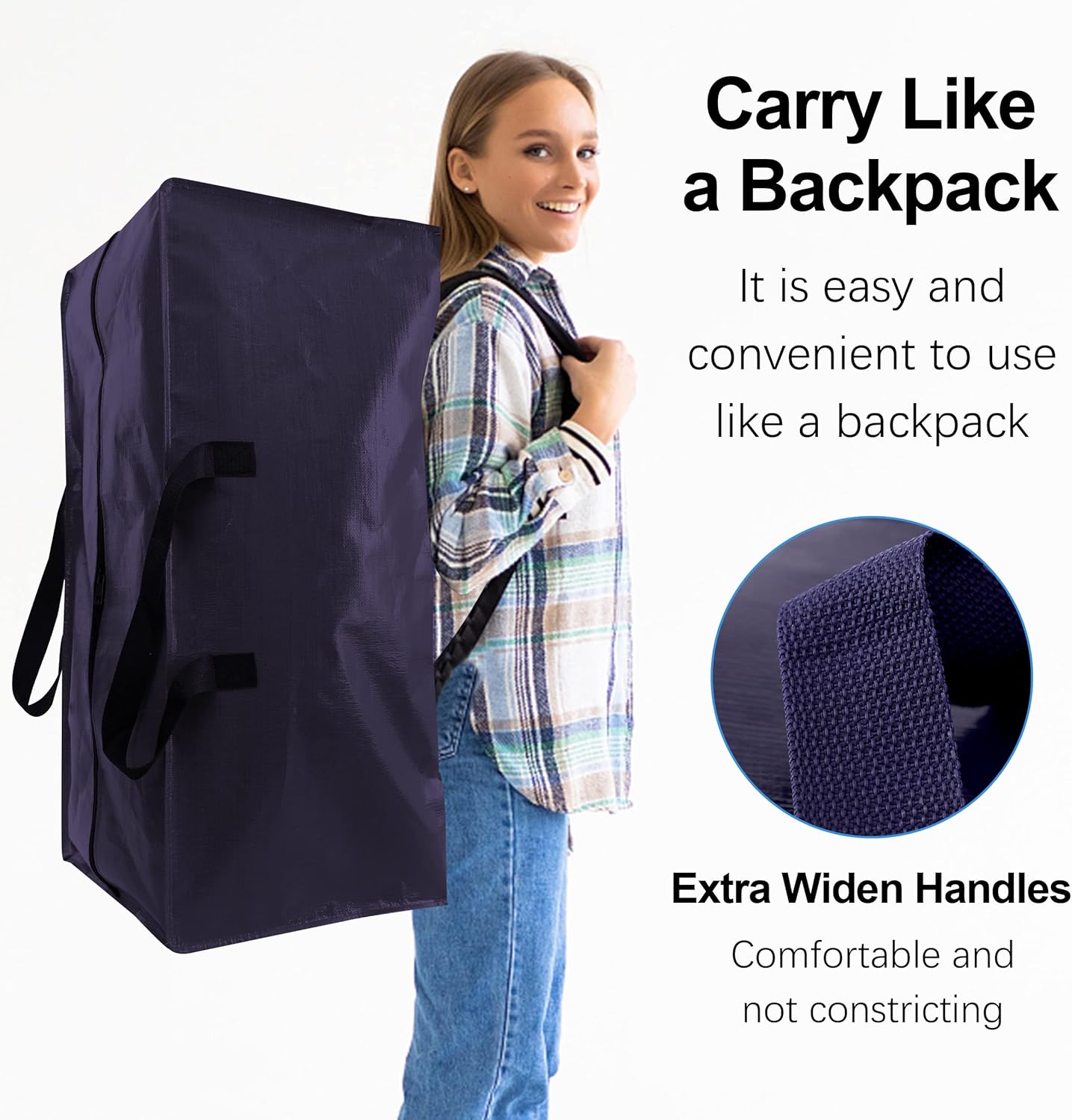 Extra Large Moving Bags W/Backpack Straps - Real Life Co