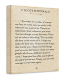 F. Scott Fitzgerald Quotes Wall Art - For What It'S Worth 11x14 - Real Life Co