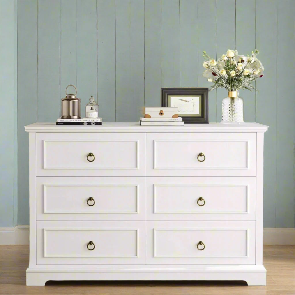 Farmhouse 6 Drawer Dresser