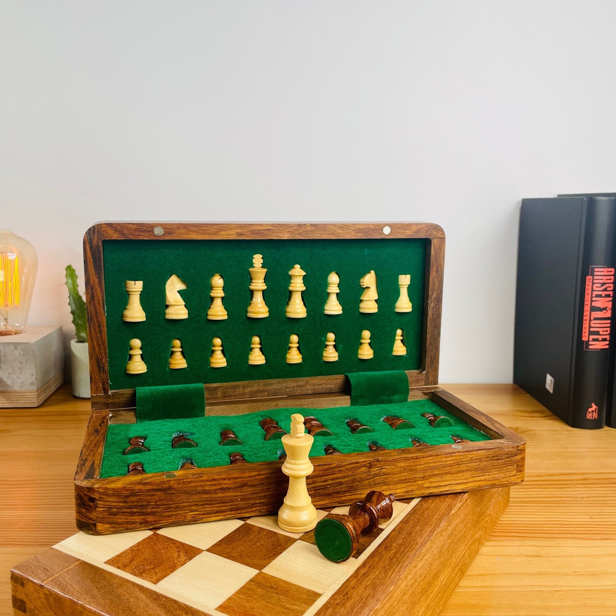 Solid Wood Handmade Inlay Chess Set
